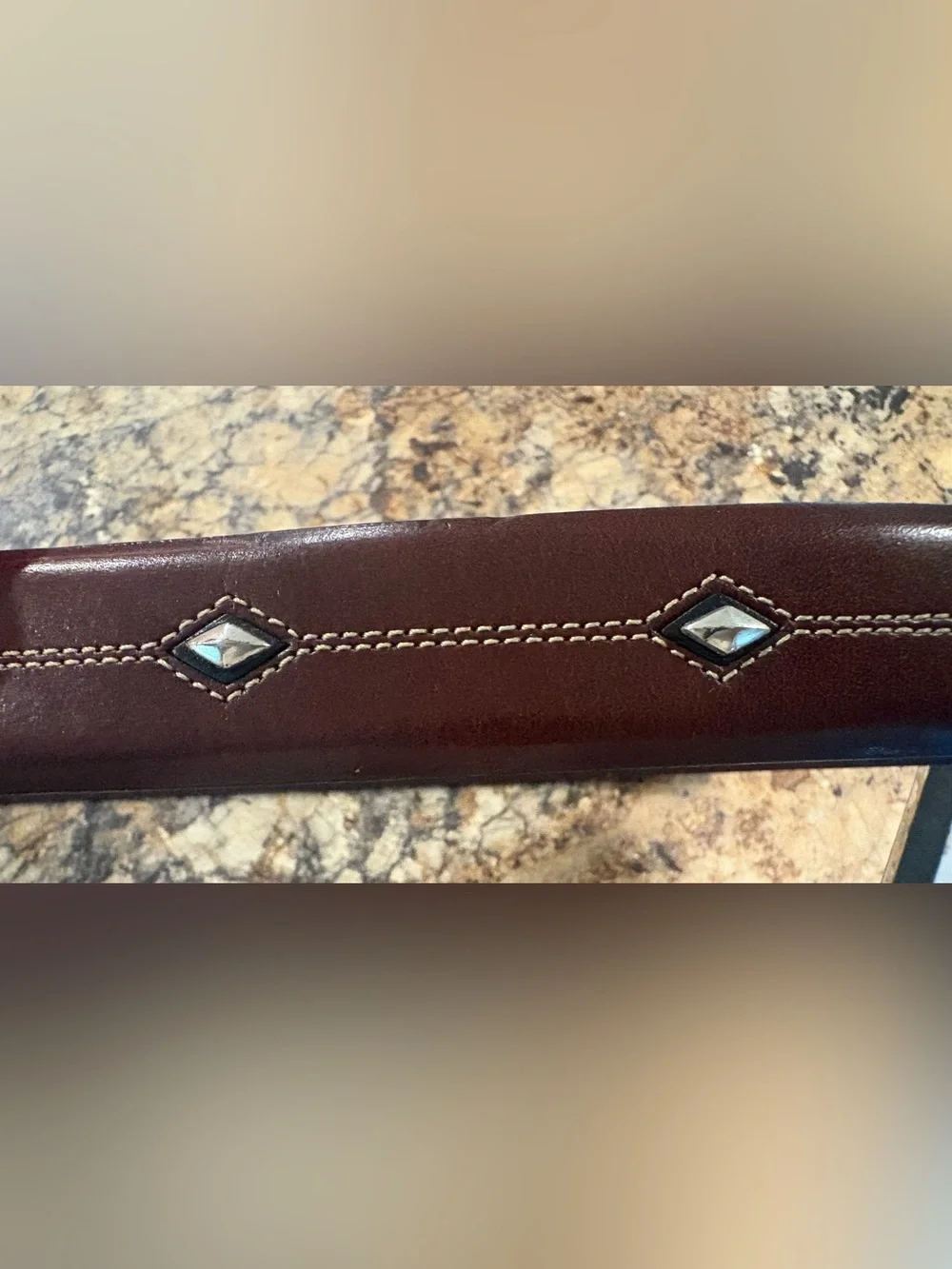 Brighton Brown Leather Belt with Silver Buckle